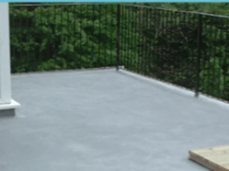 GRP fibreglass flat roof laid to a first-floor balcony